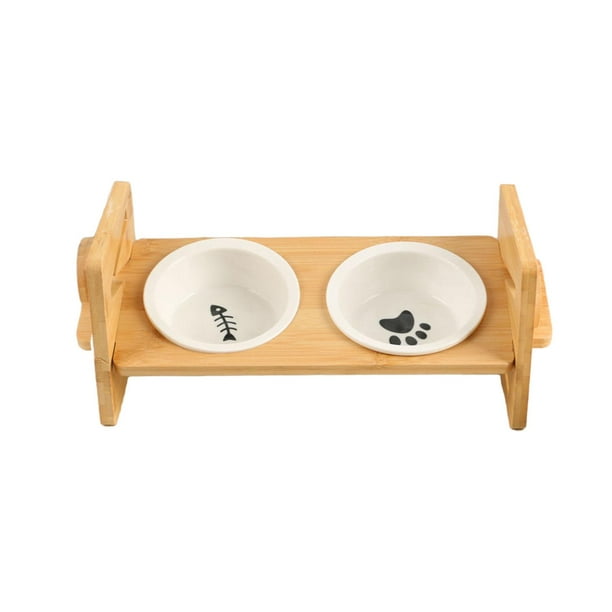 Tazón de agua elevado para comida para gatos, Tazones para gatos, Platos de alimentación, Juego de tazones para mascotas Tazones elevados para gatos,