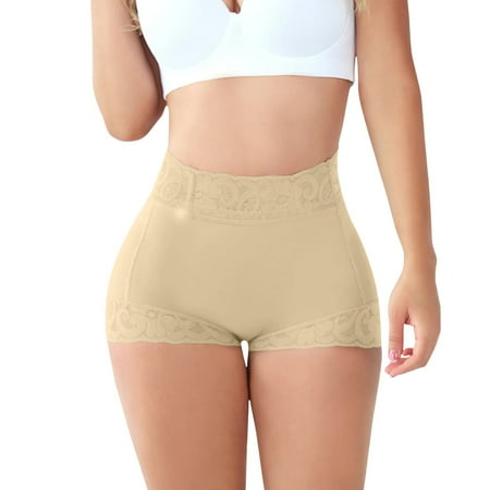 GHSOHS Womens Underwear Pantys Thong Panty Liners Women s Underwear Panties Shapewear High Waist Lifter Modeling Tights Underwear Cotton Crotch Seamless Underpants Beige Brief Cott L