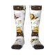 thumbnail image 1 of Fotbe Honey Bee Insect Calcetas Divertidas Estampadas para Hombre y Mujer, Calcetas de Algodón hasta la Rodilla para Caminar, Correr, Enfermería y Embarazo, 1 of 6