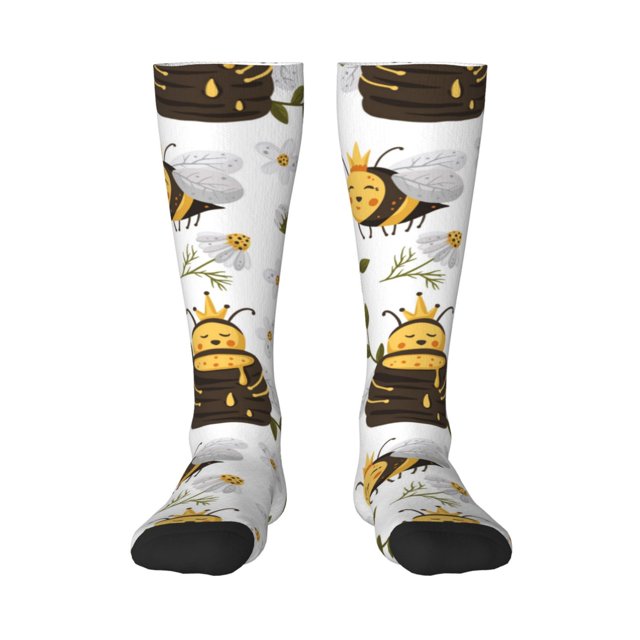 Balery Honey Bee Insect Calcetines novedosos Calcetines deportivos Calcetines hasta la rodilla Calcetines de algodón Calcetines originales y geniales