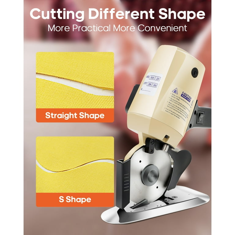 4 Electric Rotary Cutter with Easy Guide for Fabric & More