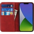 thumbnail image 3 of for iPhone 14 Plus Wallet Folio Phone Case with Card Holder 6.7 Inch,Premium PU Leather Magnetic Full Protection Shockproof Phone Case for Women & Men for iPhone 14 Plus 5G 2022 -Red, 3 of 13