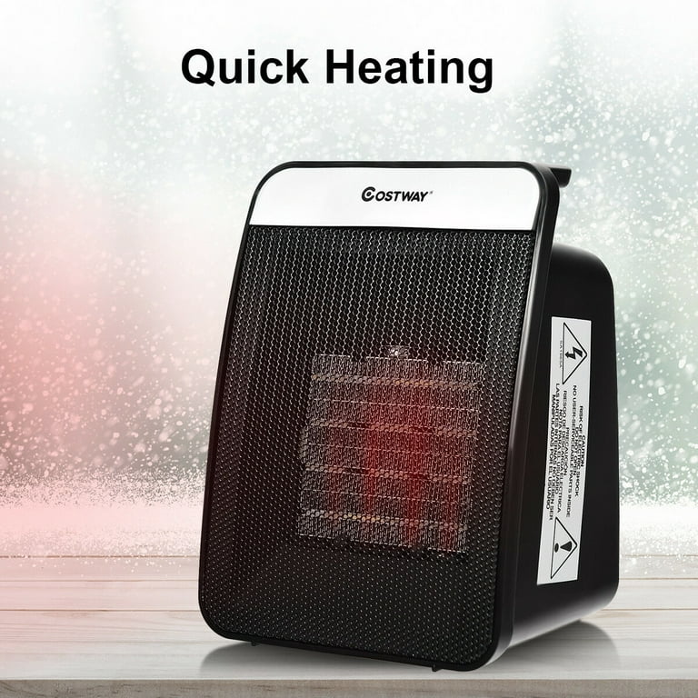 Costway 1500W Portable Electric PTC Space Heater Safety Shut-Off Tilt  Protection Office - Walmart.com