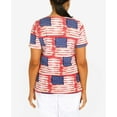 thumbnail image 5 of Alfred Dunner Womens  Double Strap Flag Print Top, 5 of 6