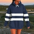 thumbnail image 2 of Womens Oversized Drawstring Hoodie with Pocket Dropped Long Sleeve Hooded Sweatshirt Boyfriend Style Pullover Tops (S, Blue), 2 of 6
