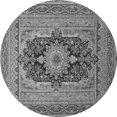 thumbnail image 1 of Ahgly Company Indoor Round Medallion Gray Traditional Area Rugs, 4' Round, 1 of 1
