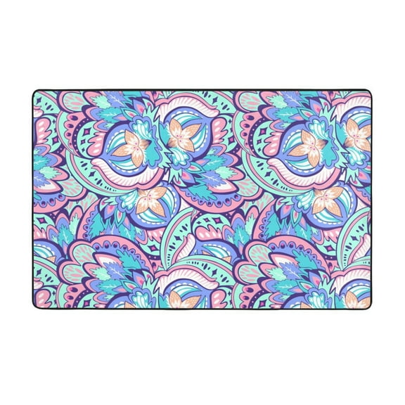 Area Rugs For Living Room Decor - Paisley Pattern No.90107 Anti Slip ...