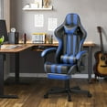 thumbnail image 3 of SOONTRANS Gaming Chair with Footrest, High Back Game Gamer Chair for Adult, Ergonomic Office Chair with Massage Lumbar Pillow, Computer Chair Height Adjustable with Swivel, Blue, 3 of 8