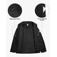 thumbnail image 6 of Little Donkey Andy Men's Waterproof Fleece Lined Jacket, Warm Windproof Golf Windbreaker With Pockets (Black S), 6 of 7