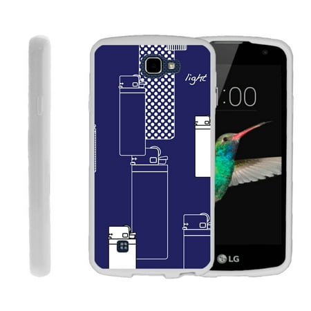 LG K4, LG Rebel LTE, LG Spree, LG Optimus Zone 3, Flexible Case [FLEX FORCE] Slim Durable TPU Sleek Bumper with Unique Designs - Blue