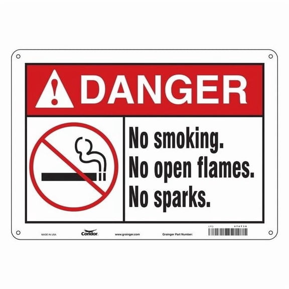 Safety Sign, 10" H, 14 in W,  Horizontal Rectangle, English, 474T38
