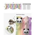 thumbnail image 5 of Cartoon Animal Panda Star Rainbow Stripes Window Valance Curtain Kitchen Cafe Short Curtains Living Room Tie-Up Valance Curtain, 5 of 6