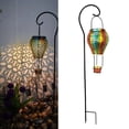 thumbnail image 4 of Linterna colgante Cola mini lámpara solar impermeable luz globo aire caliente con estaca gancho, 4 of 8