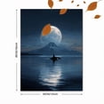thumbnail image 3 of UXIEQU Orca Whale Ocean Moon Mountains Canvas Wall Art 15.75x11.81 INCHES, 3 of 8