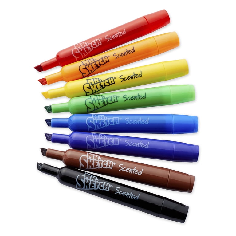 Mr. Sketch Washable Scented Chisel Tip Marker Set, Bold Colored, 8