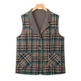 thumbnail image 4 of Spring/Autumn Classic Plaid Lapel Versatile Vest for Women, 4 of 7