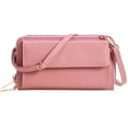 thumbnail image 1 of Cartera horizontal con cremallera de moda de bolso diagonal de gran capacidad para teléfono móvil con pantalla táctil de PU, 1 of 5