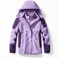 thumbnail image 3 of Outdoor Waterproof Suits Men's Women's Two-pieces Sets 3 in 1 Thick Warm Coats Camping Windbreaker Winter Coat Hiking Windproof (women white,XXXS), 3 of 7