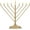 Satin Gold, variant on Large Hanukkah LED Angled Display Menorah With 10 Frosted E10 Bulbs Flame Shaped Bulb Traditional Rambam Chanukiah USB Electric Minorah Chabad Chanukah Decorations by Zion Judaica Satin Silver