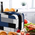 thumbnail image 5 of Navy Blue Grey Geometric Toaster Cover 2 Slice, Modern Black White Abstract Art Dustproof Bakeware Oven Protector with Top Hook, Waterproof Small Kitchen Appliance Toasters Dust Cover, 12"x7.5"x8", 5 of 5