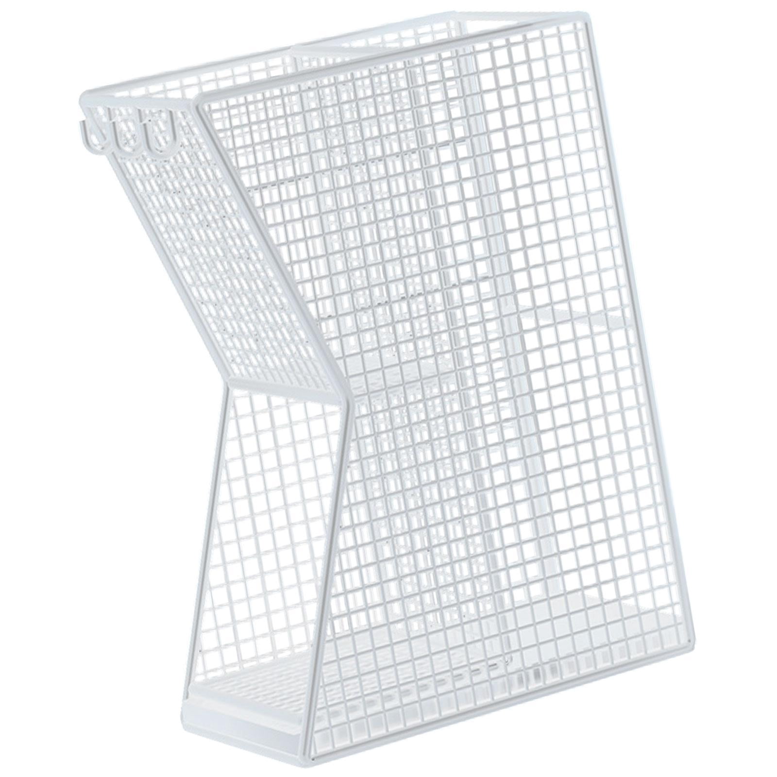 Fancyes Umbrella Rack Storage Bucket Metal Sturdy ,with Removable Drip Tray Umbrella Holder Bin Umbrella Holder for Office Hotel Home white