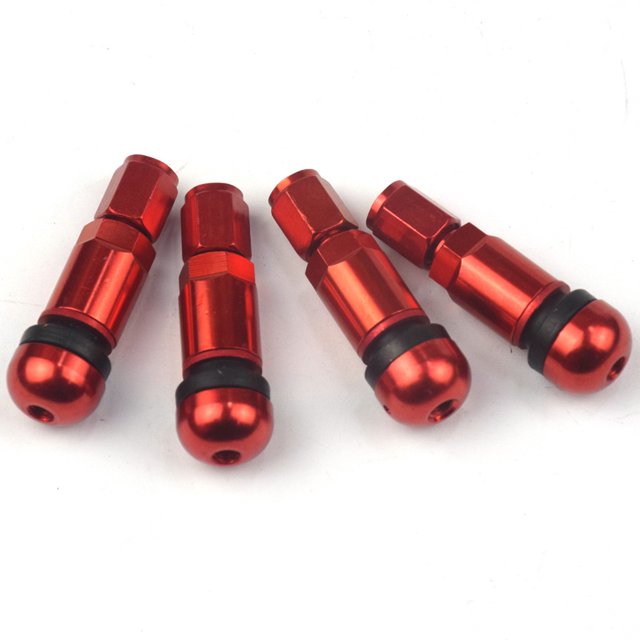 Válvula de aluminio de aleación de aluminio al vacío sin cámara para neumáticos de automóvil de fondo redondo 525
