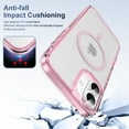 thumbnail image 6 of ELEHOLD Case for iPhone 16, Shockproof Magnetic Clear Case for Wireless Charging,Raised Edges for Camera & Screen Protection,Pink, 6 of 9