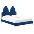 thumbnail image 2 of Modway Alexandria Tufted Performance Velvet Twin Platform Bed in Navy, 2 of 10