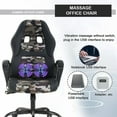 thumbnail image 3 of XF XINFENG Gaming Chair Ergonomic Office Chair, PU Leather Computer Chair with Lumbar Massage, Height Adjustable 360° Swivel Racing Chair for Adult, Camo, 3 of 8