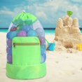 thumbnail image 1 of Neinkie Grand Sac de Plage en Maille Durable Sac à Dos de Plage avec Cordon de Serrage pour Jouets de Piscine et de Natation, Éloigne le Sable et l'Eau, 1 of 7