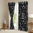 thumbnail image 3 of Castle Fairy Bull Skull Blackout Curtains Set of 2 (52x84 Each),Tribal Aztec Window Curtains,Western Theme Curtains and Drapes,Luxury Teens Bedroom Decor, 3 of 6