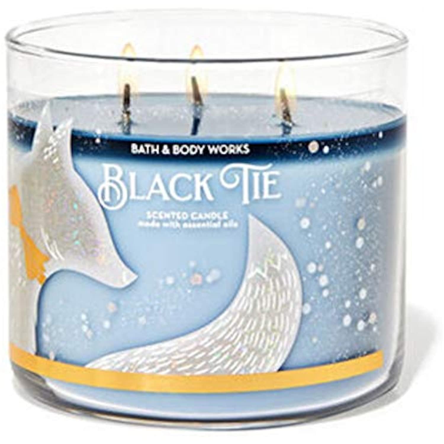 1 Bath & Body Works BLUE WINTER SKY Large 3-Wick Filled Candle 