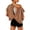 Brown, variant on Womens Print Back Cutout Short Sleeve Cropped Top Contrast Stitching Batwing Sleeves Casual Y2K Summer Blouse Light Yellow XL