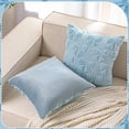 thumbnail image 6 of SANMADROLA Bow Pillow Covers Coquette Room Decor Set of 2 Decorative Cute Girl Vlentine Pillow Covers Spring Soft Pillowcase for Bed Sofa Couch, Fall Christmas Decor, (18x18 Inch, Blue), 6 of 7
