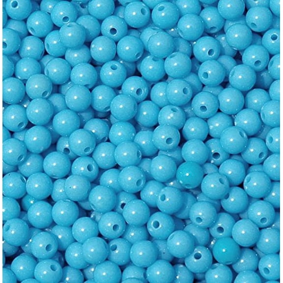 JOLLY STORE Crafts Turquoise 6mm Round Beads