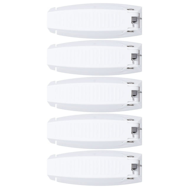5-Pack ABS Plastic RV Door Latches with Spring & Anti-Slip Ridges - Secure Storage Door Clips for Campers, Trailers & Motorhomes - Lightweight, Wear-Resistant Baggage Door Retainers for Easy