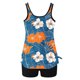 thumbnail image 5 of Trajes de baño Amzcrzy Tankini para mujer, trajes de baño, trajes de baño de dos piezas, bikini para mujer con estampado conservador y espalda con tiras, traje de baño azul claro, L, 5 of 6