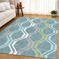 thumbnail image 6 of Addison Rugs Mayfield Premium Machine Washable Transitional Mid-century Modern Teal Rectangle Rug, 10' x 14', 6 of 6