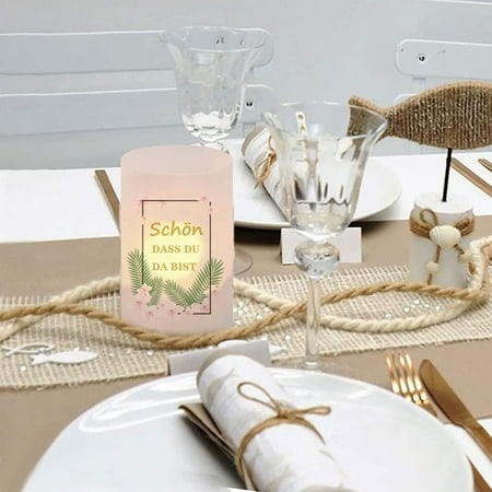 

KIMAN Decor Candle Lampshade Decoration Light Covers For Table Light And Tea Light Orled Candles Decoration Table Decoration Fish 3.94inch Christening Decoration Schön Dass Du Da Bist 8pcs