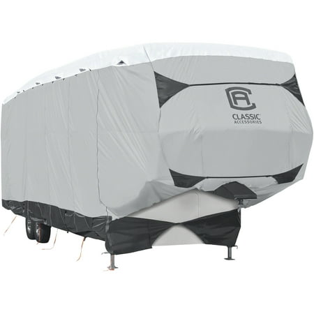 Classic Accessories OverDrive SkyShield Deluxe 5th Wheel Cover or Toy Hauler Cover, Fits 20' - 44'