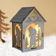 thumbnail image 3 of Figura decorativa de cabaña de pueblo navideña con LED, adorno paisajístico para mesa Santa Claus-L, 3 of 9