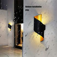 thumbnail image 2 of Apliques de pared llevados impermeables modernos para uso en exteriores 10w 3000k luz negra de aluminio blanca cálida, 2 of 5