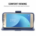 thumbnail image 1 of Samsung Galaxy J3-2017 Case, Cell Phone Leather Sleeve PU Leather Cover Wallet Cell Phone Case Cover Compatible for Samsung Galaxy J3-2017 Leather Case - Blue, 1 of 7