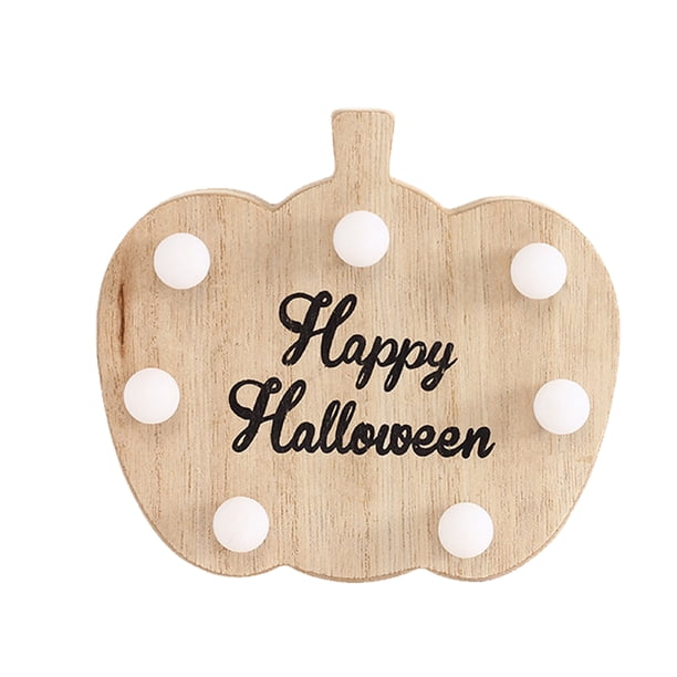 Toystoory Decoración de de Halloween, adorno de calabaza ligera, iluminación de fiesta de madera, manualidades DIY para el hogar, sala de estar, Kits de decoración para fiestas Carta Toystoory HA069006-01