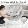 thumbnail image 6 of TouHeart Electric Baby Swing for Infant,5-Speed Sway & Vibration, Remote Control,10 Lullabies,Gray, 6 of 10