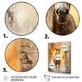 thumbnail image 3 of Designart "Expressionist Donkey Dance I" Animals Framed Wall Art - Traditional Brown Donkey Entryway Framed Wall Art Print, 3 of 6