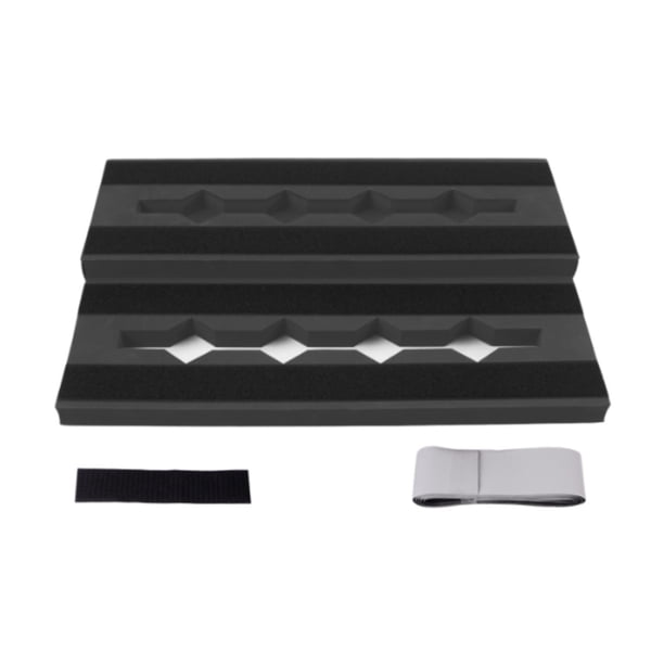 Pedalera de efectos para guitarra, pedalera de efectos individuales, portátil, resistente, accesorios para guitarra Negro