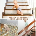 thumbnail image 3 of Non-Slip Stair Treads - Indoor Stair Runners for Wooden Steps Green Flower Safety Mats for Pets, Kids, and Elders, 30X8 inch Slip Resistant Stair Rugs with Rubber Backing, 3 of 5