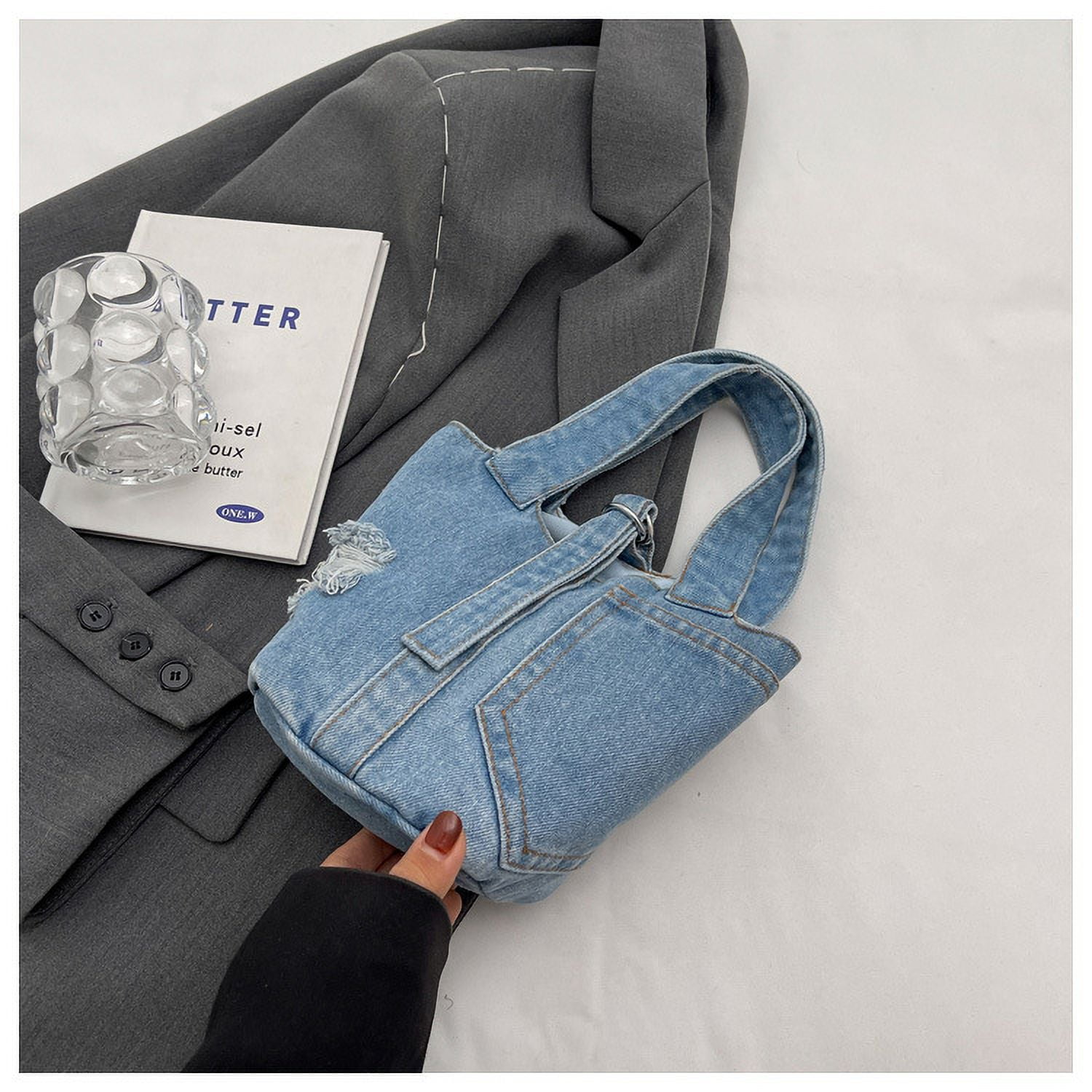 Denim purse walmart deals