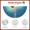 thumbnail image 4 of Daiia Paradise Island Drawing Merry Christmas Tree Skirt , Xmas Large Lace-up Tree Skirt, Santa Snowflakes Rustic Home Decorations New Year Party Farmhouse Decor-30", 4 of 7